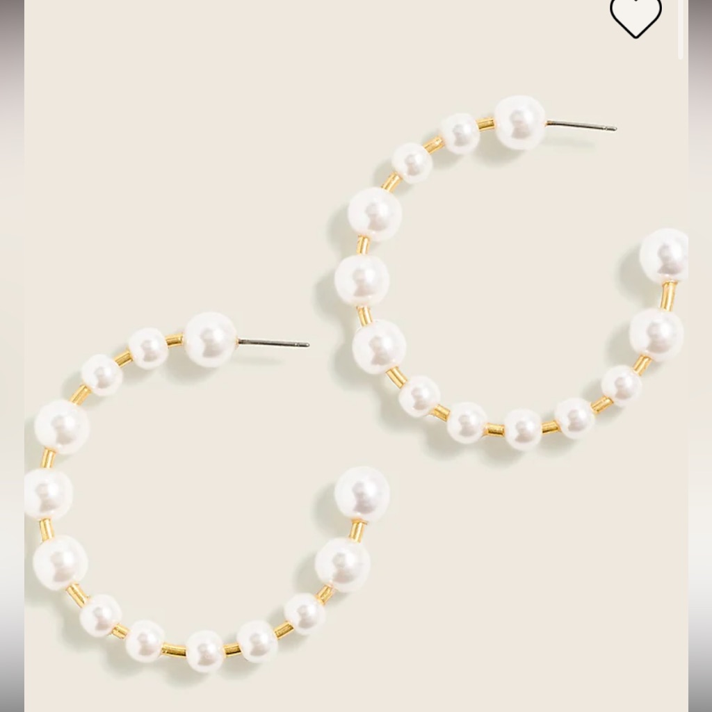 Jcrew Bead Hoop Earrings